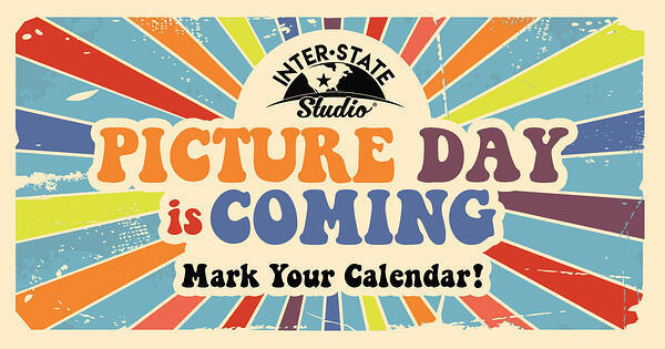 Colorful background with words Picture Day is Coming